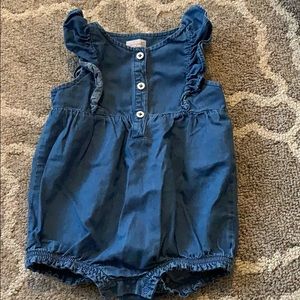 Denim bubble romper